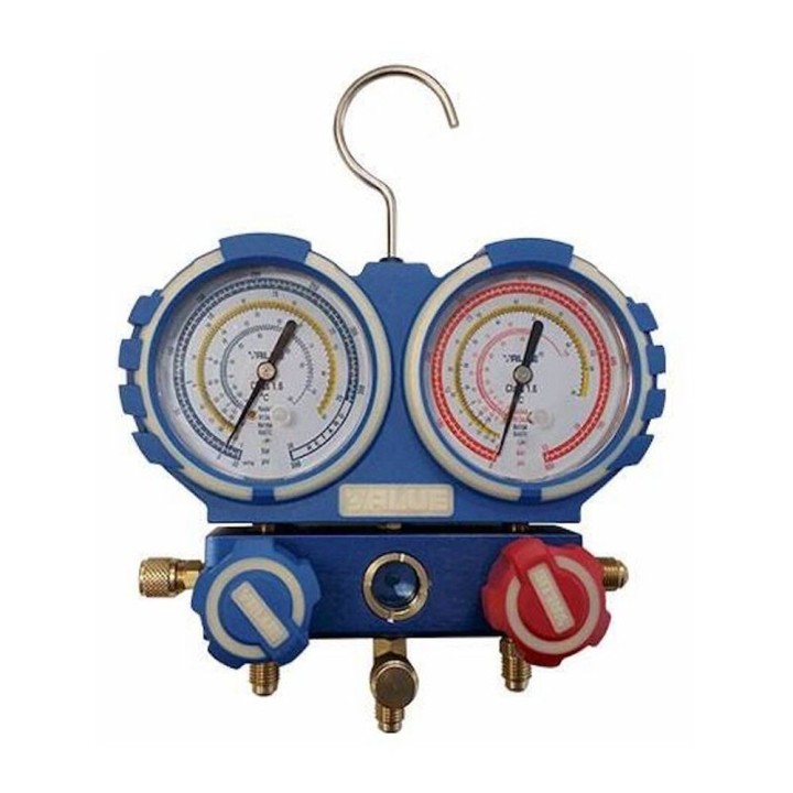 Analizzatore Di Pressione Anticollisione In Alluminio A 2 Vie 80Mm Con Visualizzatore R442, R453, R407F, R134