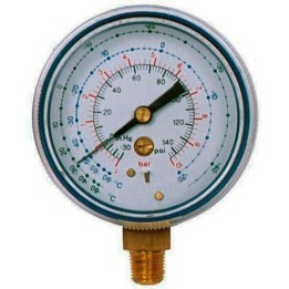 Manometro Alta Pressione 68Mm 1/8 Filetto R407C, R410A, R404A, R134A Senza Ponte