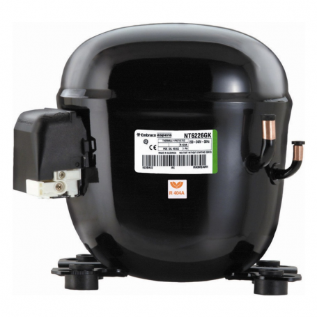 Compresor Embraco NT2192GK S/VALV. R404A R507A 240v 1cv Baja temperatura 22,4cm3