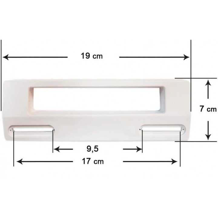 Weißer Kühlschrank-Türgriff + Standardverkleidung