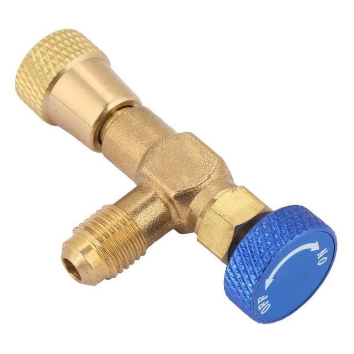 Refrigerant Gas Bottle Charging Valve 1/4 H 5/16 M Air Conditioning