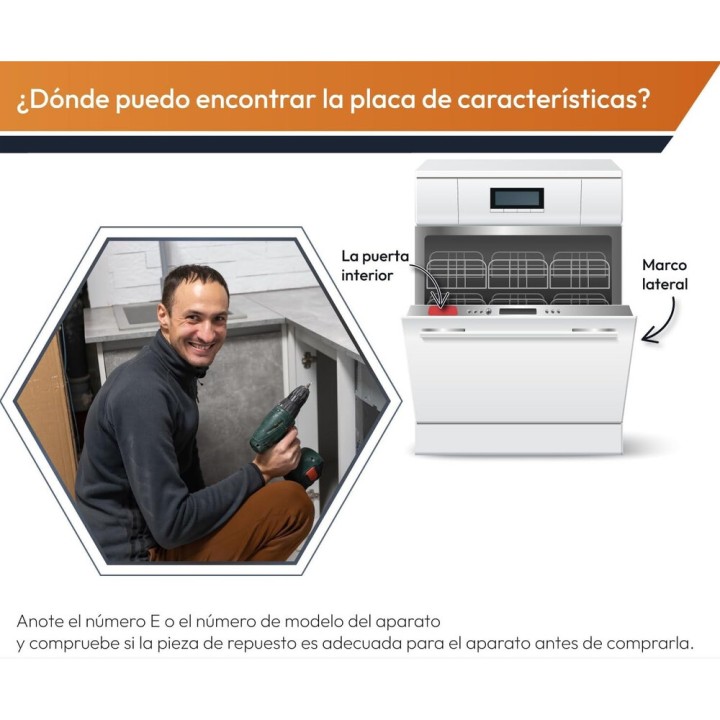 Tubo Entrada Aquastop Lavavajillas compatible con Bosch 668113