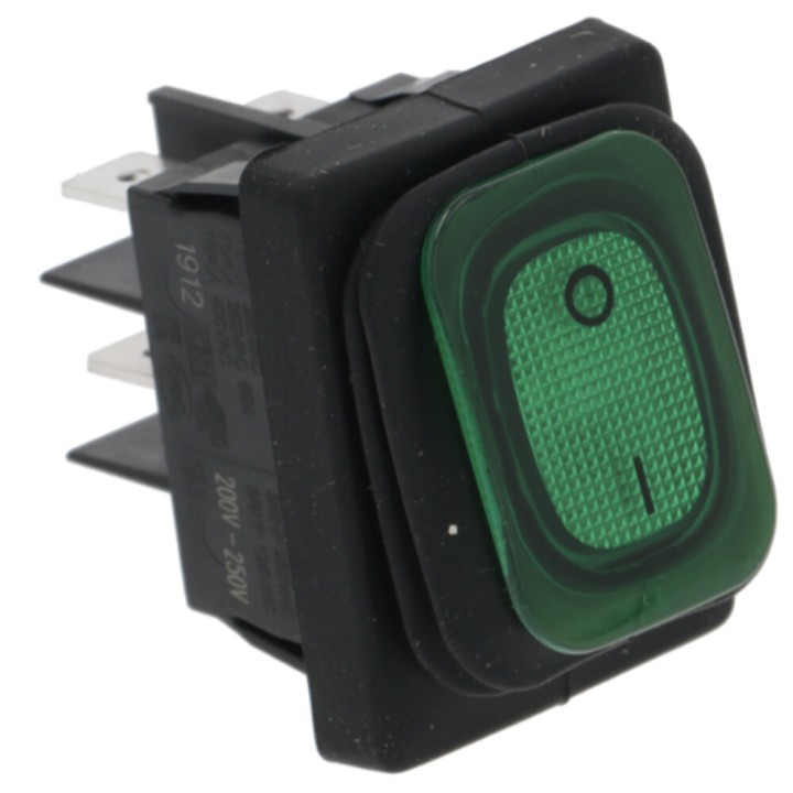 Interruttore Bipolare Verde Lavastoviglie Industriale 16A 250V Standard