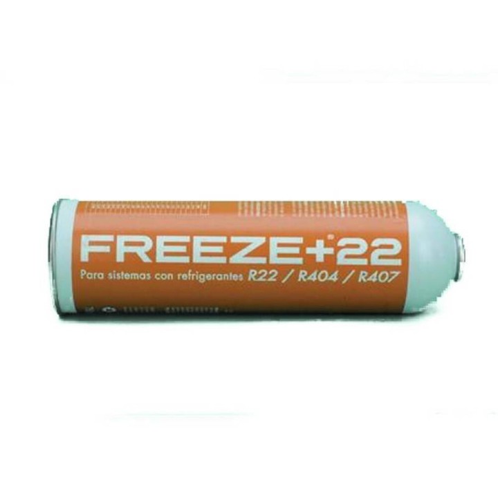 1 Bottiglia Di Congelamento +R22 400Gr Gas Refrigerante + Sostituto Valvola Organica R22, R404, R407C