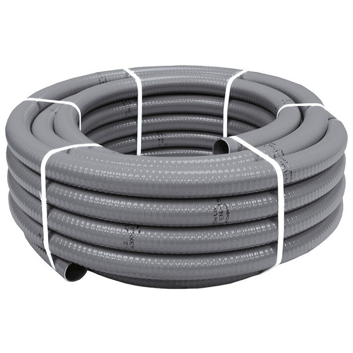 Tubo Di Drenaggio A/C In Pvc 20X16 Grigio 25 Metri