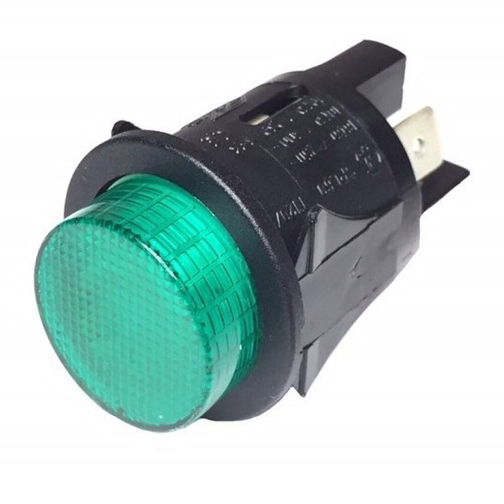 Green Luminous Bipolar Push Button 16A 250V Standard