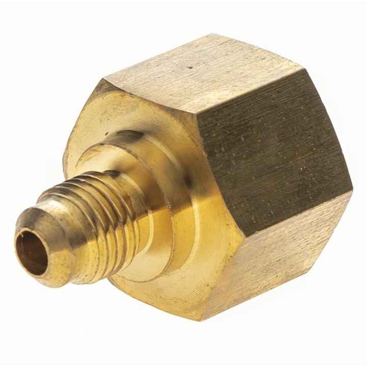 Reduccion Roscada 1/4M x 1/2H Tubo Cobre Aire Acondicionado Frio