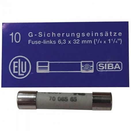 Standard -Mikrowellensicherung 6.3x32mm 6.3a Box 10 Keramikeinheiten