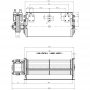 Ventilador Tangencial 180mm Izquierda Caudal 130M 3/H