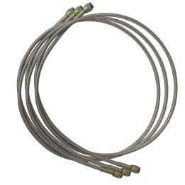 Set 3 Co2-Schläuche Aus Edelstahl 10 Meter 1/4Â€ Sae 3/Coss/4-4/400