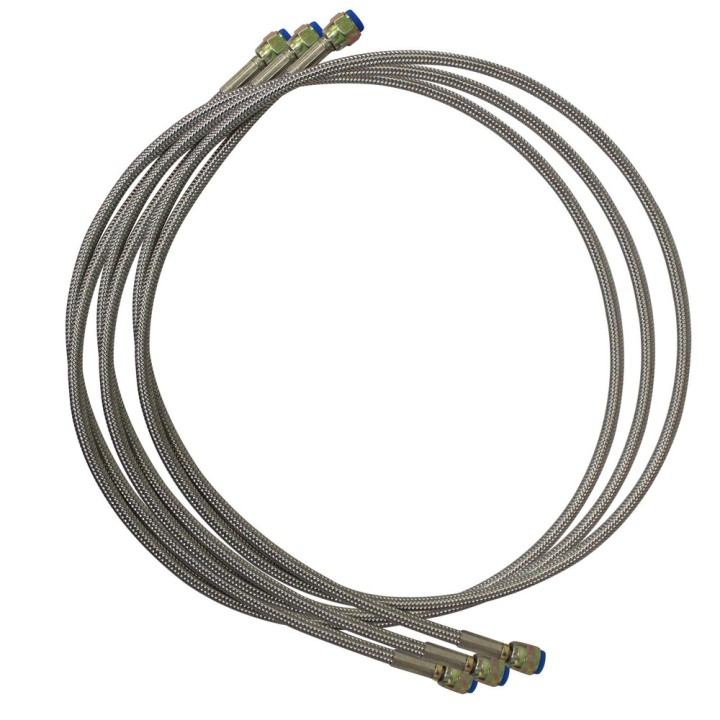 Set 3 Tuyaux De Co2 En Acier Inoxydable 10 Mètres 1/4Â€ Sae 3/Coss/4-4/400