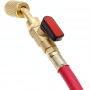 1 Manguera Roja Value con Llave Carga Refrigerante 1/4 x 5/16 1500mm