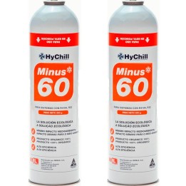 2 Bombole Gas Minus 60 350Gr Sostituto R32, R410A Congelare Organico